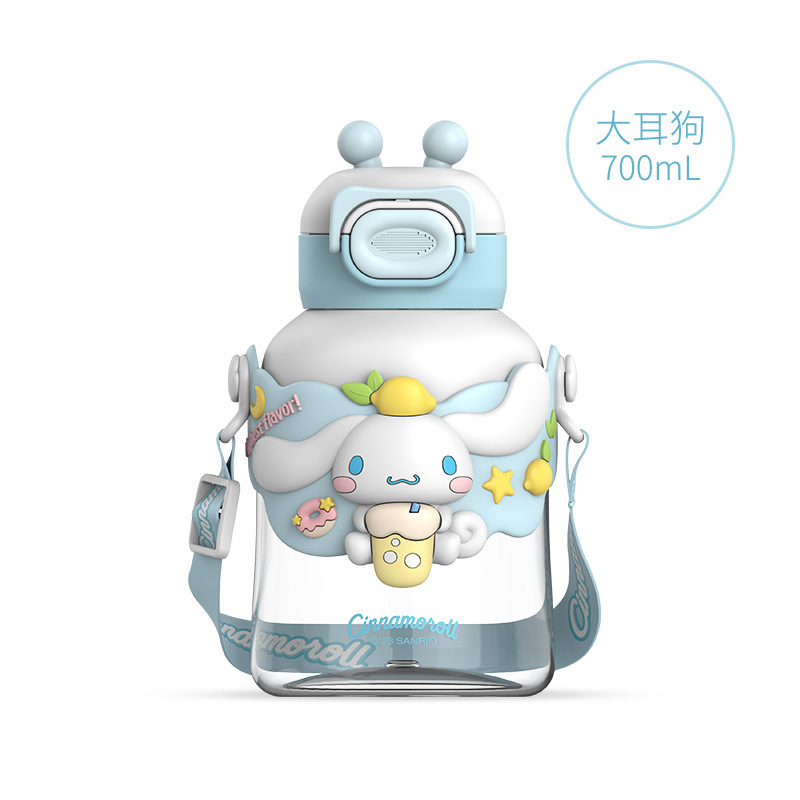 艾可思いちご熊ストローカップかわいい弾蓋tritan食品級アニメプラスチックカップ子供携帯コップ|undefined