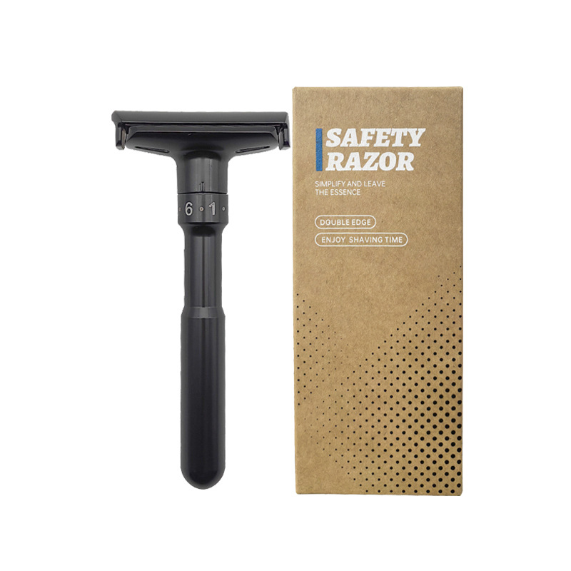 Cross-border hot sale vintage razor manual razor holder adjustable sharpness washed men's stainless steel