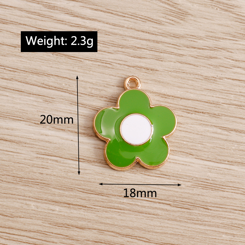 26g Weight 10 PCS/Package Alloy Flower Pendant