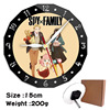 Spirit SPY X FAMILY Anime Creative Table Clock Clock Clock Bell Simple Watch Swing Gifts to make pictures