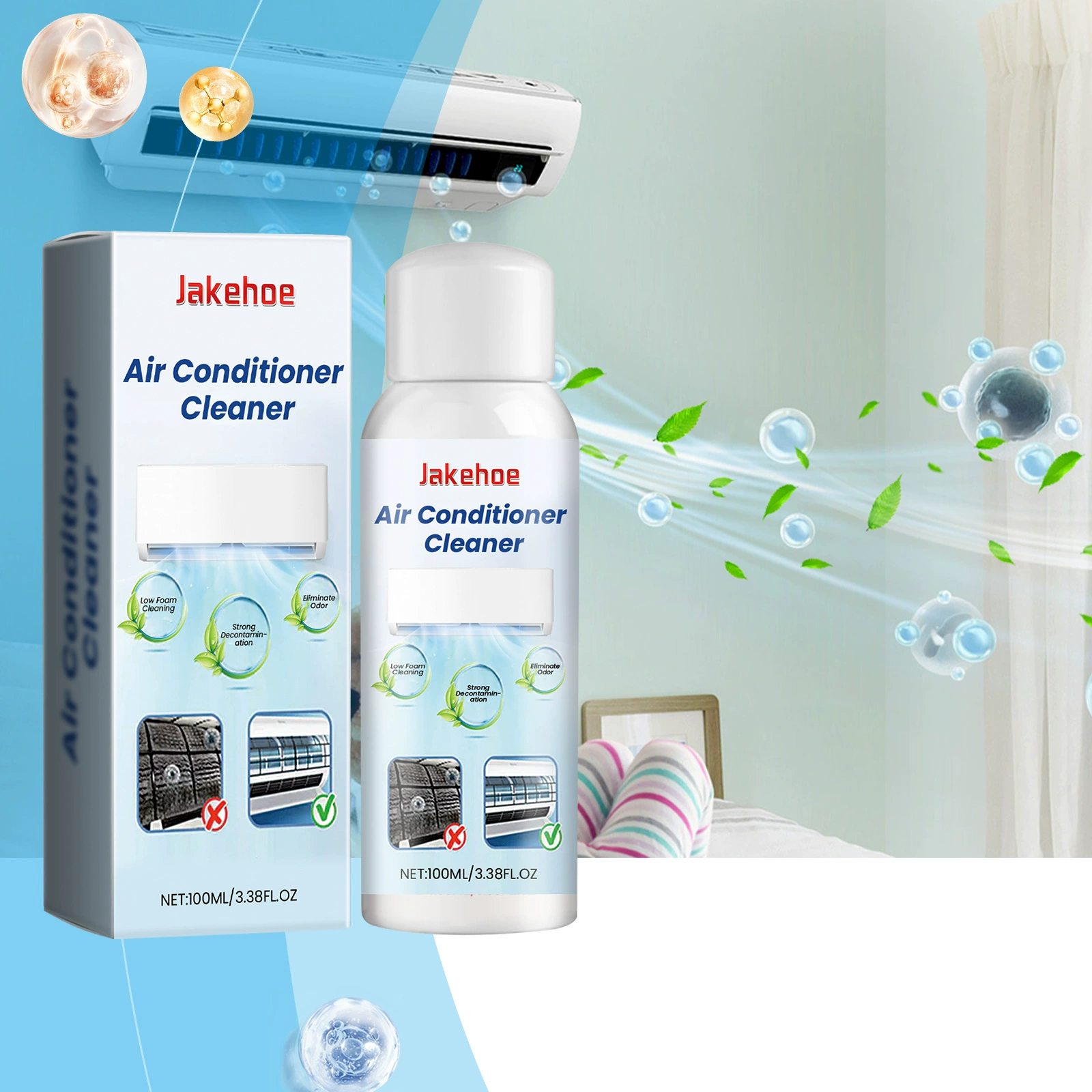 JAKEHOE очиститель кондиционера бытовой кондиционер внутренняя машина специальная дезактивирующая чистящая жидкость пенное средство для чистки
