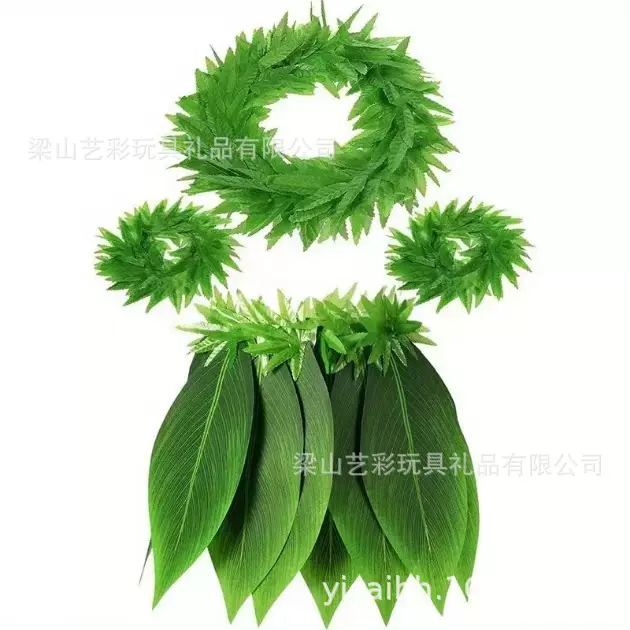 厂家直发跨境亚马逊美式仿真植物花环 树叶花草群手环花 树叶头花