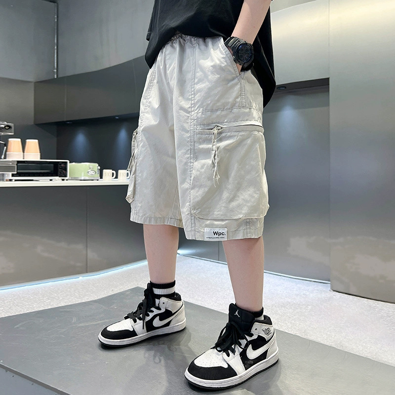 Children's Clothing Boys' Cargo Pants Summer Sports Shorts for Older Kids 2026 New Summer Boys' Loose Mid-Length Pants Trendy