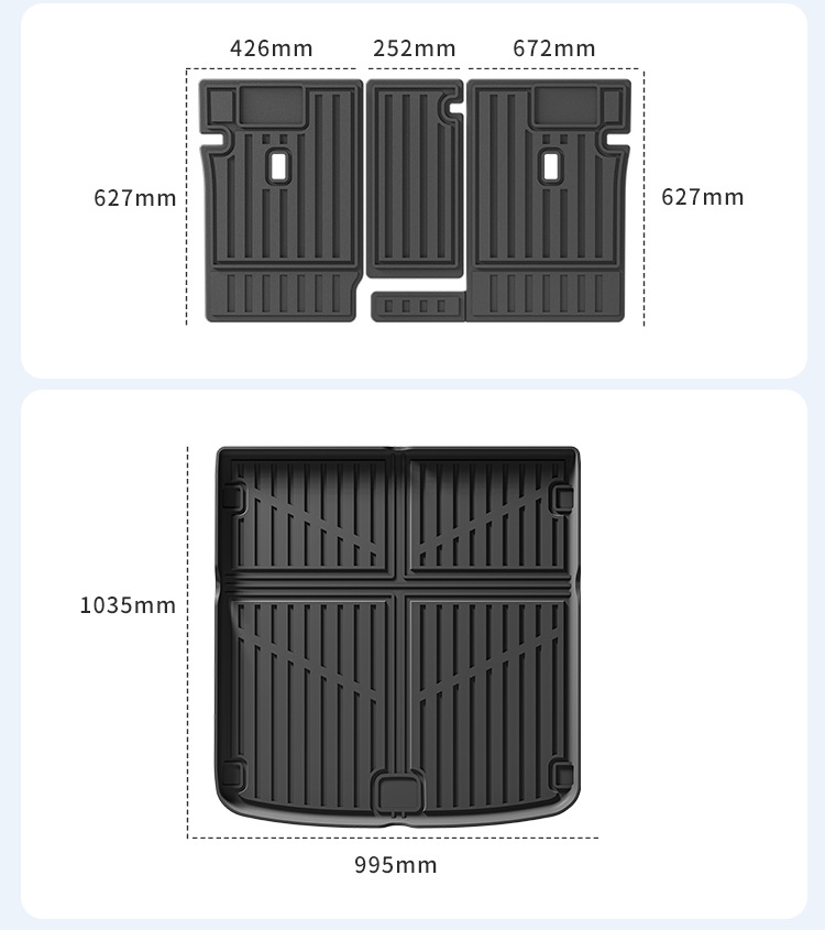Suitable for 21-23 Audi A4 Avant/24 Audi A5 Car Floor Mats Tpe Floor Mats Trunk Mats