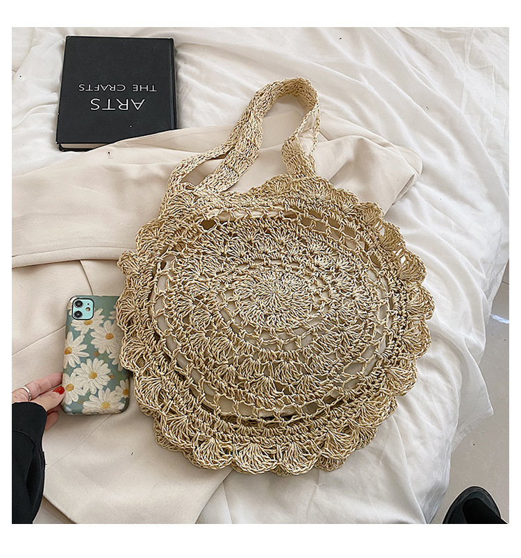 Borsa a tracolla da donna in paglia intrecciata per il mare_voghion.com