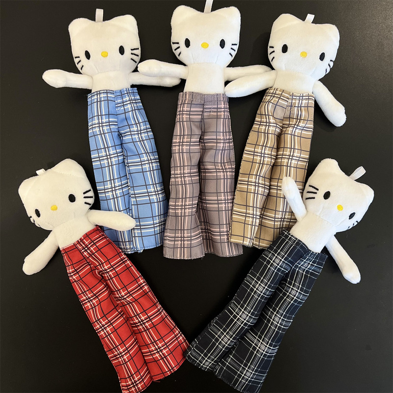 [Clothes for Babies Only] Cute Long-Legged Kt Cat Kitty Pants Adaptable to Multi-Color Plaid Jeans Camouflage Wide-Leg Pants