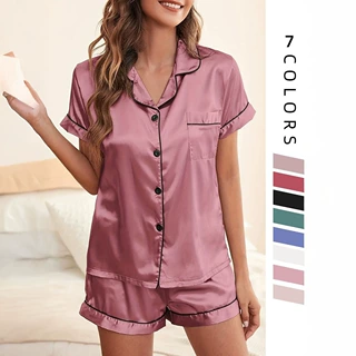 跨境外贸亚马逊欧美睡衣女款欧美家居服源头工厂服装定制pajamas