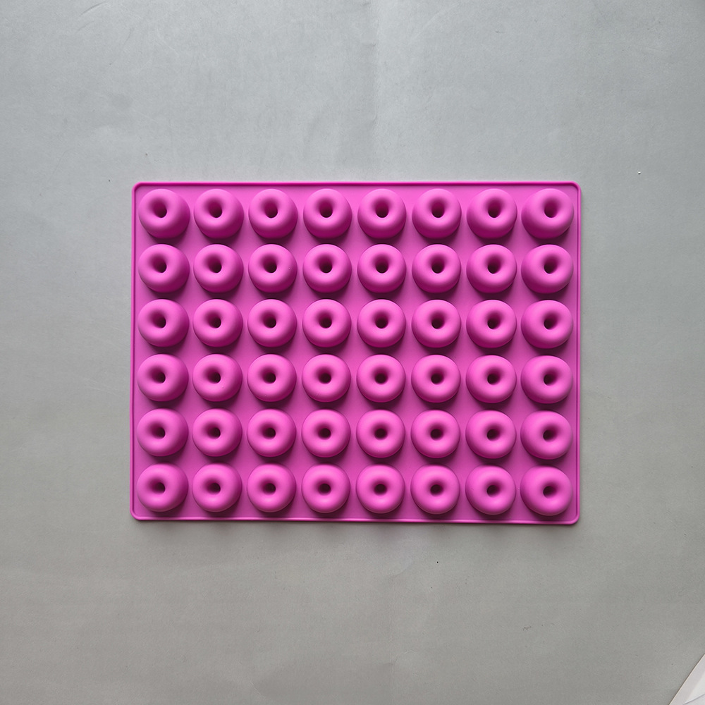 Silicone 48 Donuts 160 Candy pudín molde de chocolate 3D hecho a mano molde de goteo para pastel de horneado