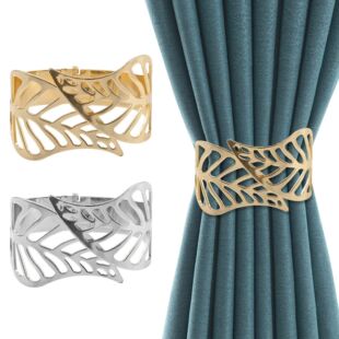European and American Hot-Selling Cross-Border Foreign Trade Openable Metal Hollow Pointed Leaf Curtain Straps Curtain Buckle Bracelet