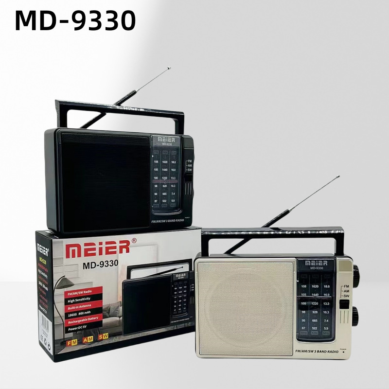 Cross-border New MD-9330 Speaker Portable Outdoor Portable Wireless Audio Classic Retro Radio for the Elderly