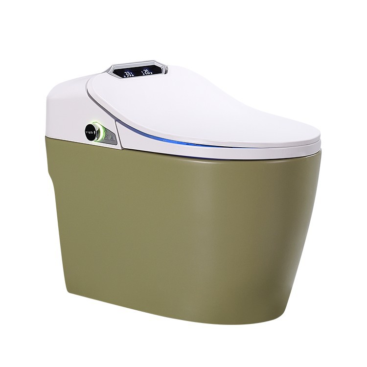 Inodoro Inteligente Automático de Cerámica de Alta Temperatura, Sifónico, Tanque Incorporado, Secado y Calefacción