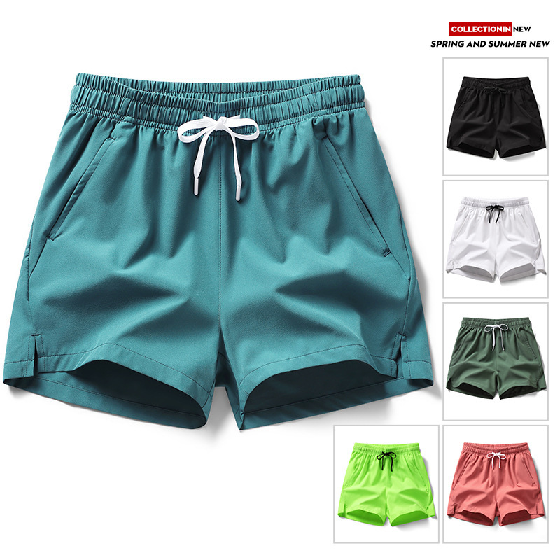 Ice Silk Shorts Men's Summer New Quick-drying Running Sports Casual Triple Pants Couple's Trendy Fitness Pants