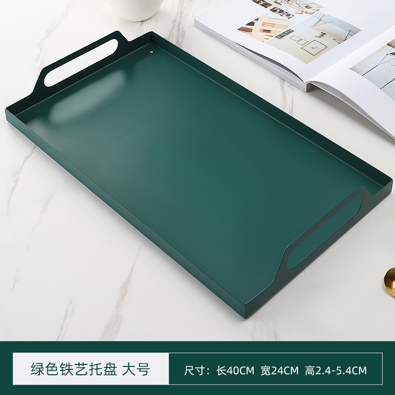 녹색 철 트레이 대형