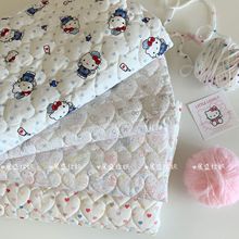 40支绗缝全棉数码印花 描线kitty猫爱心绗缝 棉袄棉裤箱包手工diy