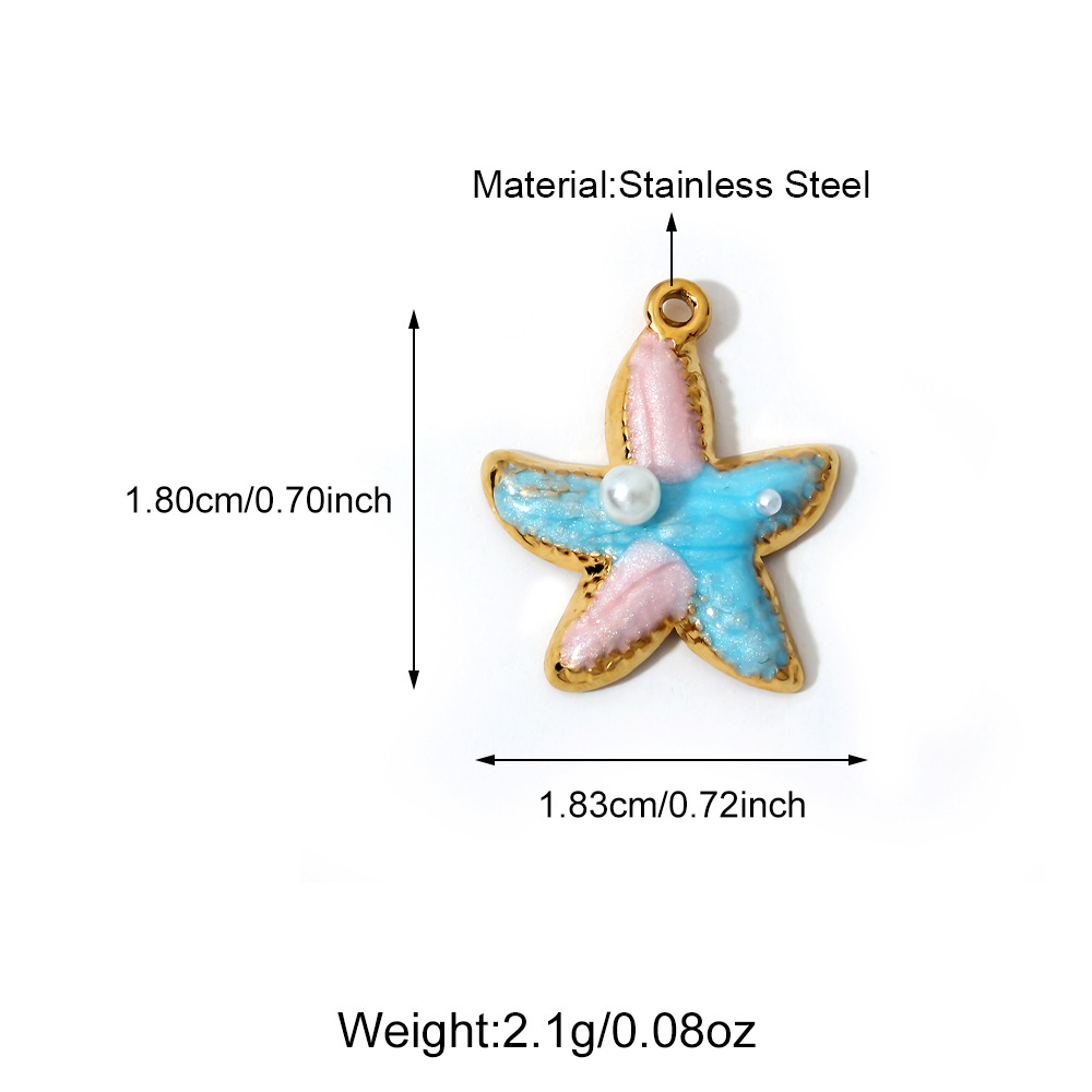 4g Weight Pendant Jewelry Making Type Charms Classification 1 Piece Quantity 304 Stainless Steel Material Shell Pattern All Seasons Season Polished Finish Plating Design Beach Style 1 Piece 304 Stainless Steel Shell Polished Pendant Charms 31