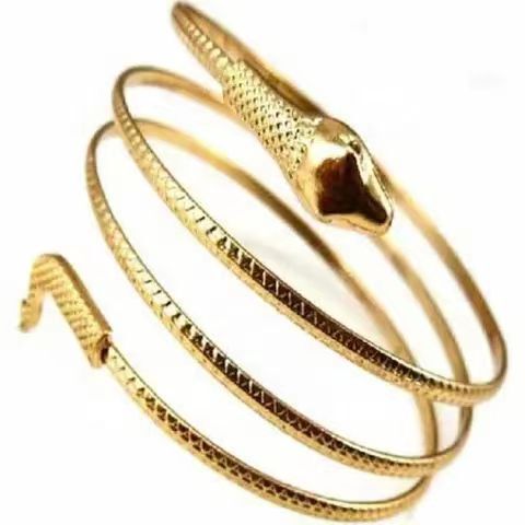 Hot Selling Bracelet snake Spiral Upper Arm Cuff Armband Bracelet Jewelry European and American Stylish snake snake Metal snake Shape