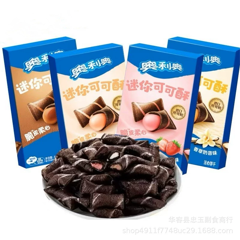 6 коробок бесплатной доставки Oreo мини какао торт 40г взрыв сока клубника трава персик шоколадный вкус