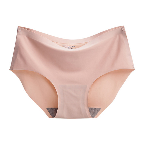 Women's Ice Silk Underwear Seamless One-piece Underwear Mid-waist Sexy Women's Underwear Briefs Head 840