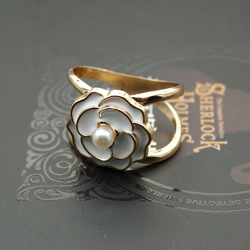 De gama alta de seda bufanda hebilla Camelia de doble uso de la decoración grande bufanda chal hebilla abrigo cinturón hebilla de joyería en la acción al por mayor