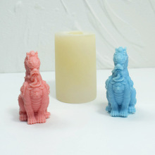 烘焙模具 DIY生肖可爱龙diy坐立龙石膏摆件树脂食品级硅胶模具