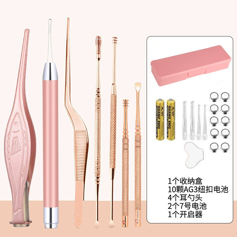 Ear picking stainless steel, tools set, 6 pieces
