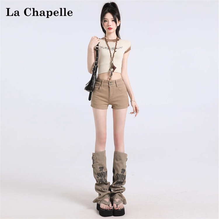 Khaki Denim Shorts for Women 2025 Summer Trendy Versatile Thin Brown High-Waisted Tight American Style Hot Pants Khaki Denim Shorts for Women 2025 Summer Trendy Versatile Thin Brown High-Waisted Tight American Style Hot Pants