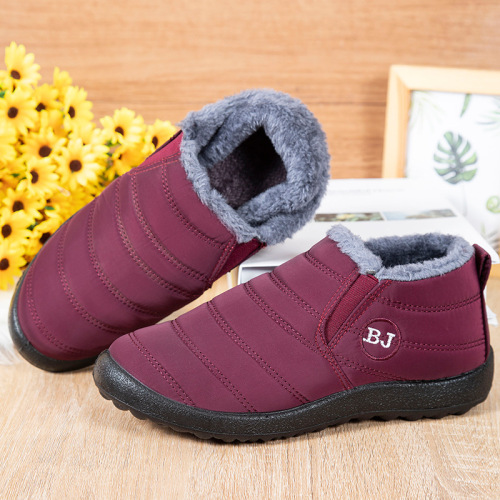 Cross-border large size cotton boots winter lined and thick fashionable snow boots for men and women, couples waterproof and anti-slip foreign trade cotton shoes for women