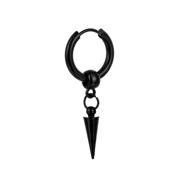 Black hanging water droplet