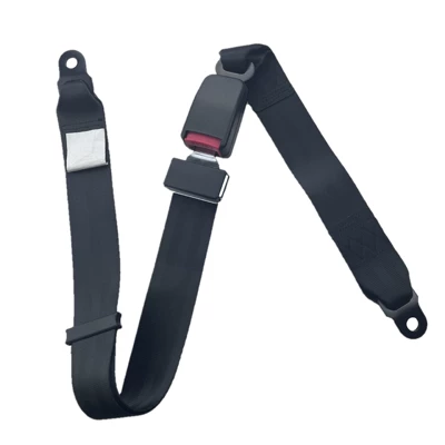 Two-Point Manual Car Seat Belt for Aircraft, Bus, and Coach Seat Modification Handheld Two-Point Safety Belt (Car seat belt) - black-side-insert-two-point-safety-belt-13m