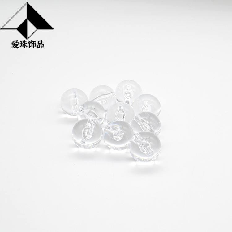 亚克力透明直孔圆珠4MM-30MM塑料DIY仿水晶耳环手链饰品配件批发