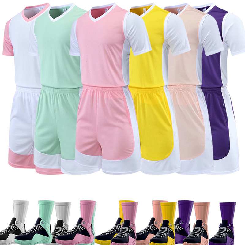 Basketball Suit Summer Girls Basketball Jersey Printed Student Fake Two-piece Competition Clothing Sports Training Team Clothing Vest