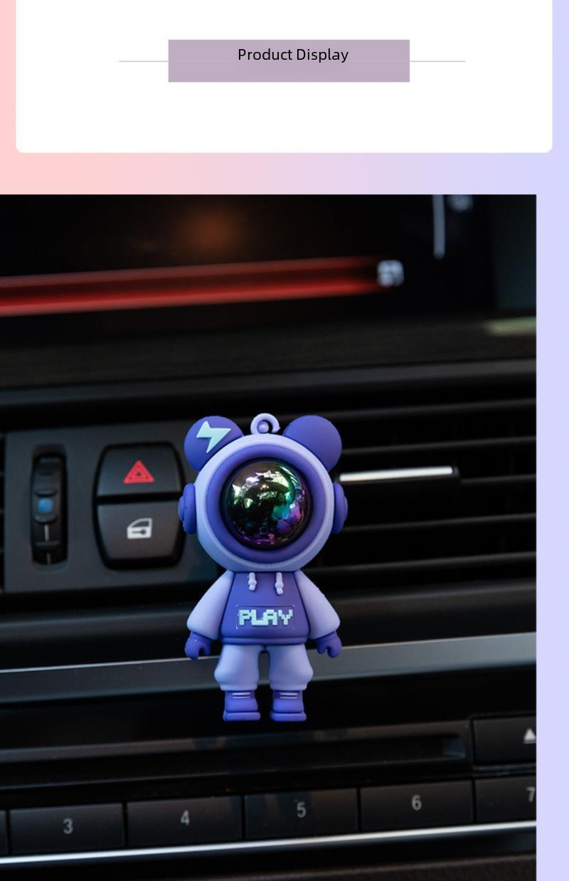 Sortie d'air de voiture, pièces d'aromathérapie, parfum, Port de climatisation, fournitures de décoration intérieure de voiture, encyclopédie, dessin animé de voiture, astronaute_voghion.com