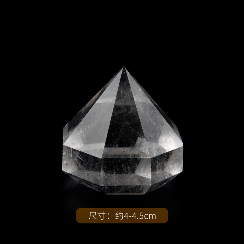 天然白水晶金字塔水晶摆件原石打磨水晶工艺品桌面摆件现货批发|undefined