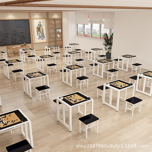Chinese Go, Chess Tutoring Desk, Training Desk, Calligraphy and Painting Desk, Student Community Art Multi-purpose Desks and Chairs