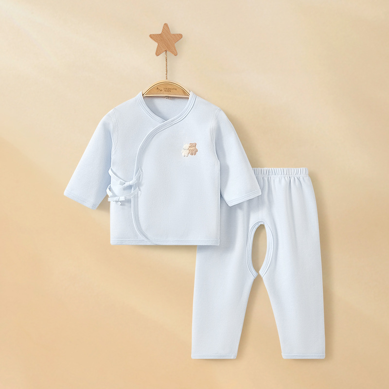 Ropa de bebé recién nacido primavera y otoño monje delgado 0 base marzo dividido nacido bebé chaqueta de otoño ropa interior set