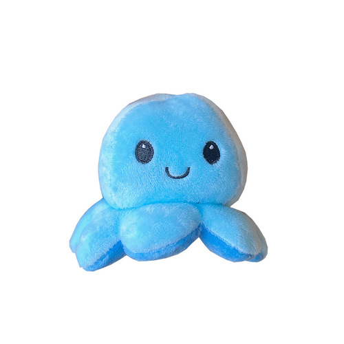 Creative plush flip octopus key chain flip octopus trinket bag charm key chain pendant wholesale