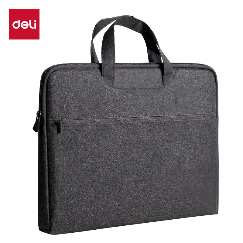 Deli 5590Es Simple Business Briefcase Made of Oxford Cloth with Large Capacity for Men, Can Be Printed with Logo