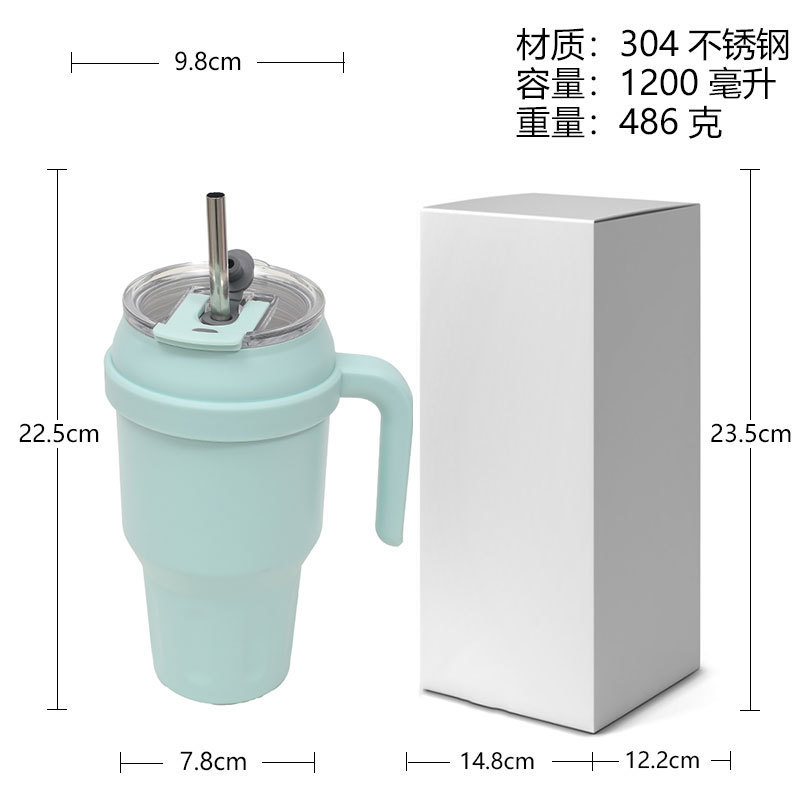 2025新款40oz可双饮小胖杯 真空简约高档水杯304不锈钢户外保温杯|undefined