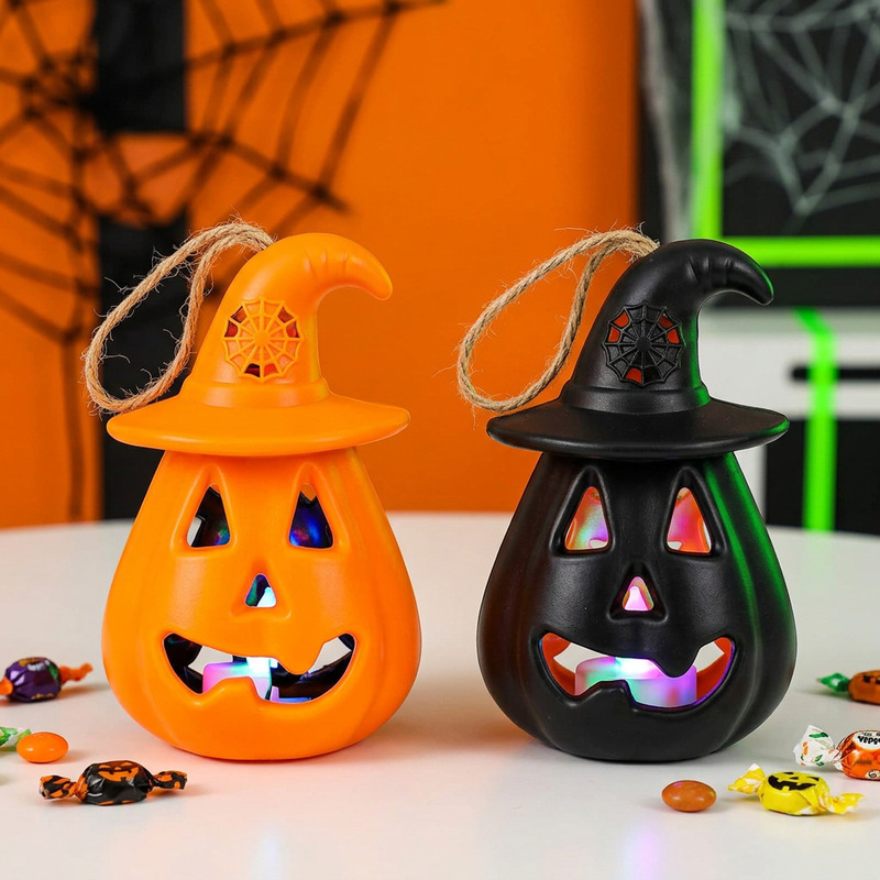 Halloween decorations hollow pumpkin lantern skull bar werewolf game ghost festival scene setup props decorations night light