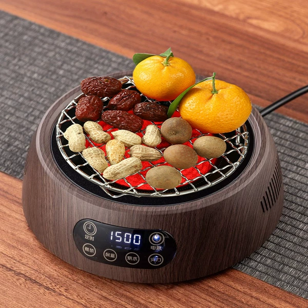 1500W wood grain color electric pottery stove K6+ baking net