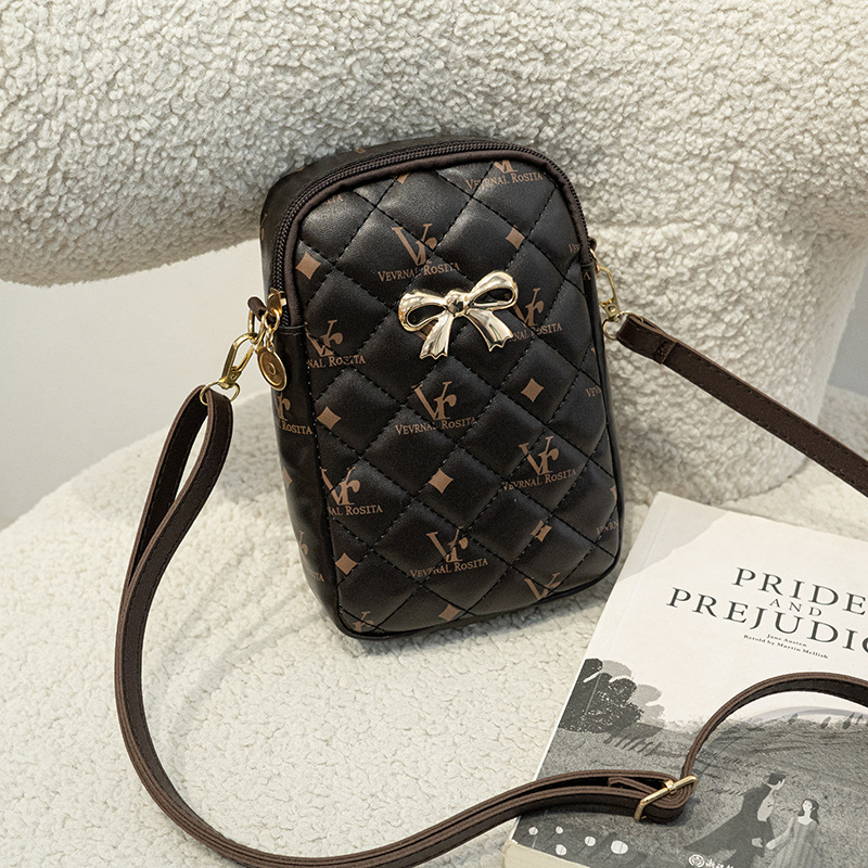 Bolso de hombro con estampado retro 2024 nuevo bolso de mujer de comercio exterior bolso de bolsa de dama bolso de teléfono móvil de alta gama para mujer