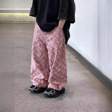 2024春季新款韩版男童设计感百搭直筒宽松牛仔裤儿童时尚长裤