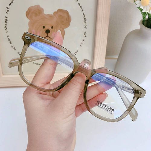 M3817 Xiaohongshu recommends TR large frame to show face and small face without makeup artifact frame to prevent blue light and can be equipped with myopia glasses frame