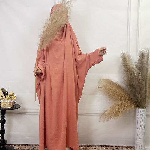 European, American, Middle Eastern, Dubai, Malay, Plain Color Loose Robe, Plus Size Women's Dress