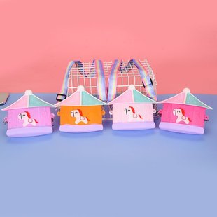 Hot-selling Anti-rodent Silicone Bag Carousel Cartoon Coin Purse Shoulder Crossbody Decompression Children's Bag