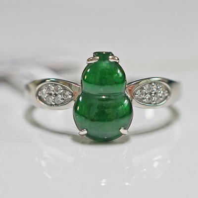 PT950铂金培育钻石戒指女葫芦小众|ms