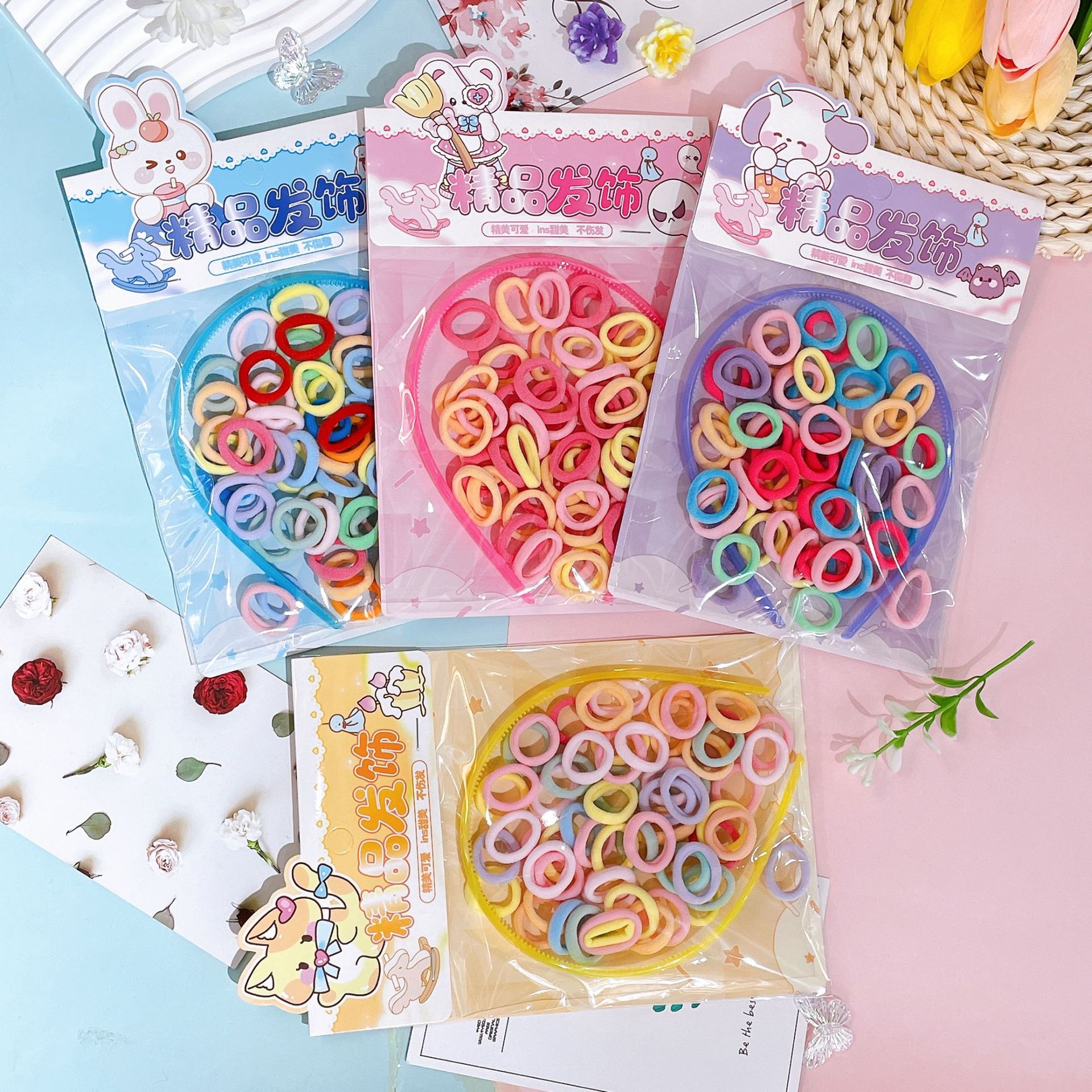 Alta elasticidad de los niños sin lesiones en la banda elástica del cabello, anillos para el cabello de los bebés 2026 nueva cuerda para la cabeza de las niñas image 21