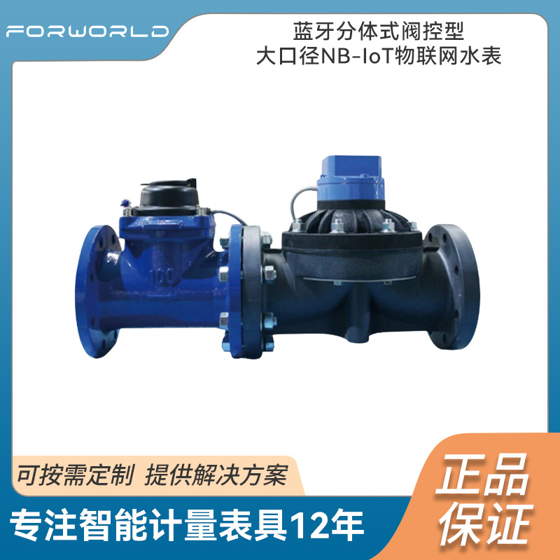 蓝牙阀控型大口径NB-IoT物联网水表水平螺翼式智能高精度计量