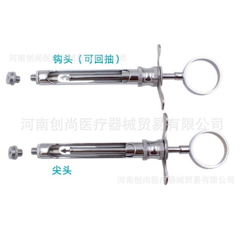 Dental stainless steel syringe hook head pointed head with 2 heads…