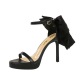 7251-H102M European and American style high-end feeling Pana pattern toe exposed super high heels waterproof platform bow sexy sandals for women